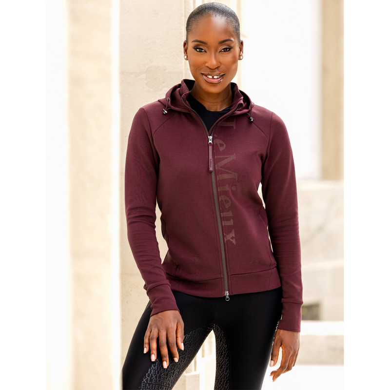 LeMieux Elite Zip Through Hoodie - Burgundy-3